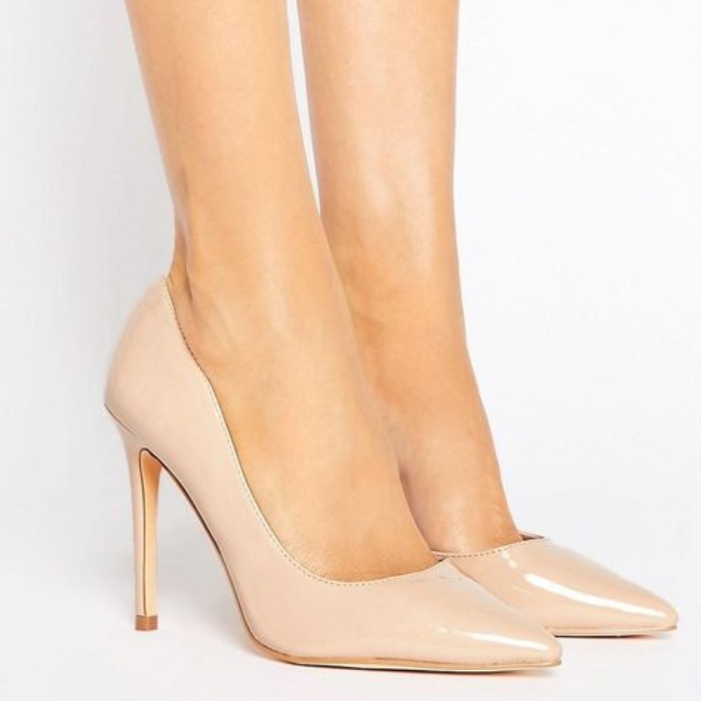 London Rebel Nude Patent Stiletto Heel Size 37
